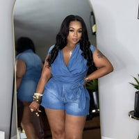 What It Takes Denim Romper
