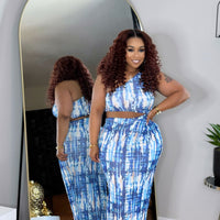 One Shoulder Mesh Maxi
