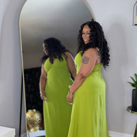 Lola Maxi Dress- Chartreuse