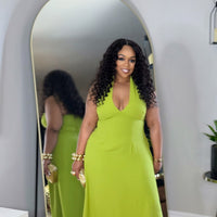 Lola Maxi Dress- Chartreuse