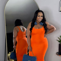 Simply Cute Dress-Orange