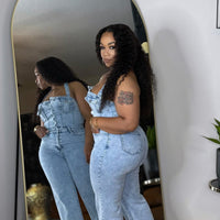 You Like it Jumpsuit- Blue