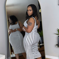 Striped Midi Dress