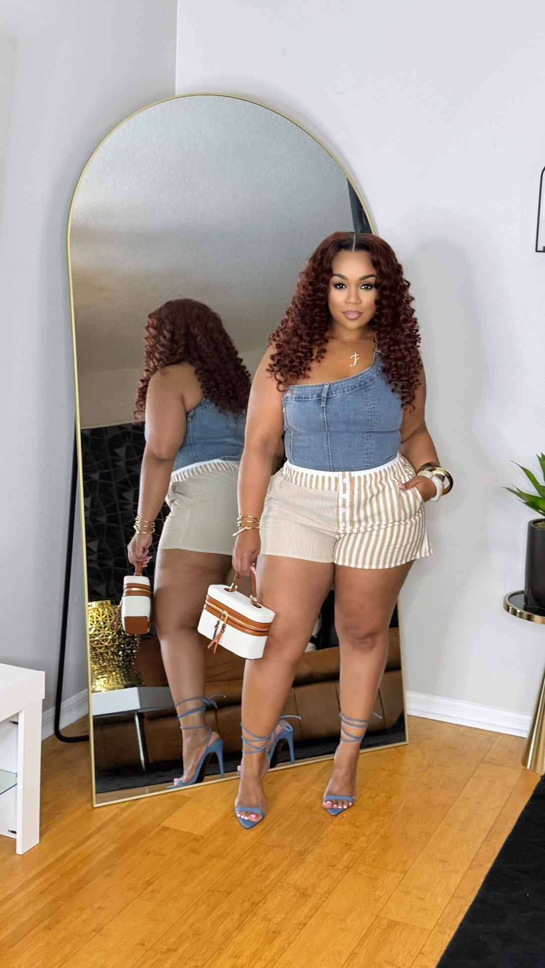 Summer Hottie Shorts- Taupe Combo