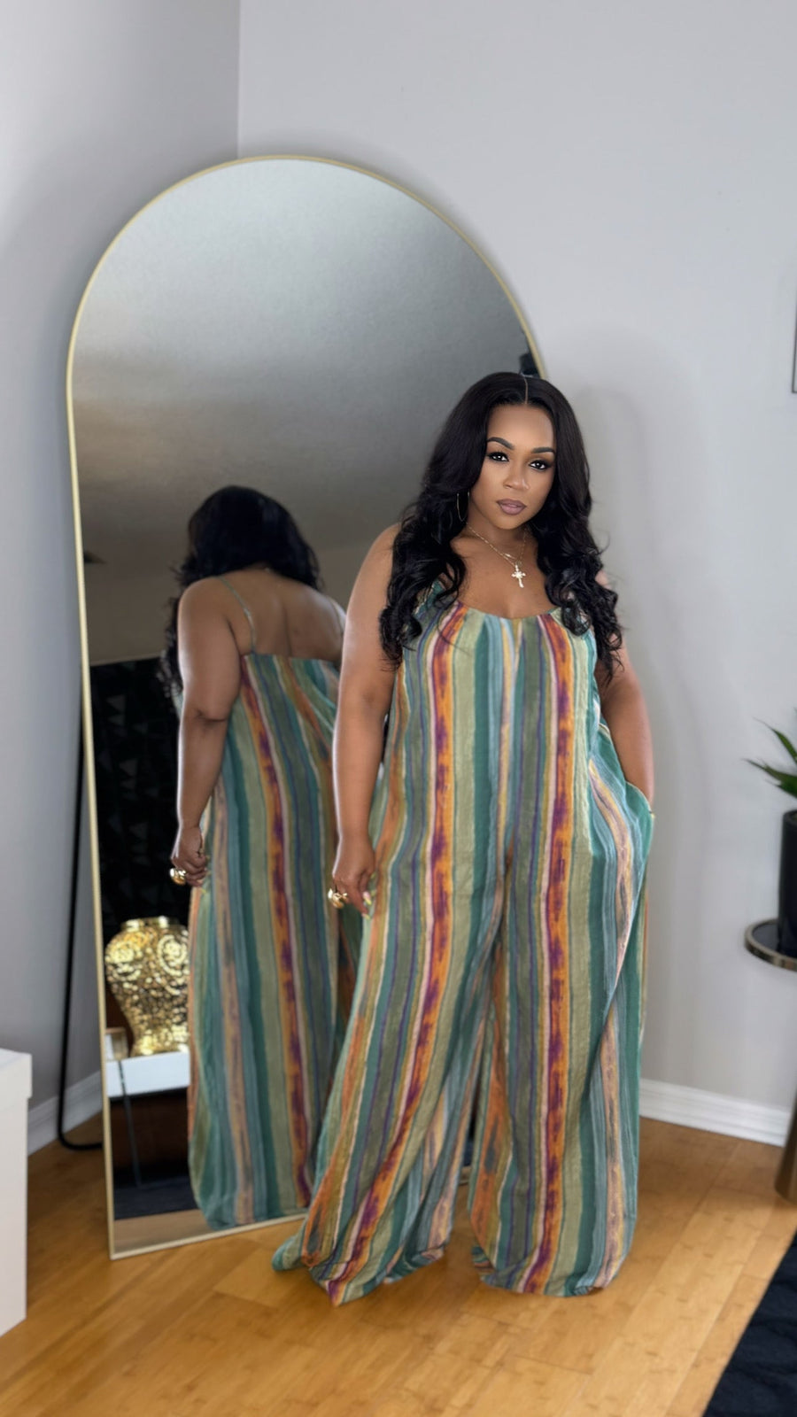 Wide Leg Linen Jumpsuit