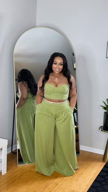 Laila Linen Set- Green