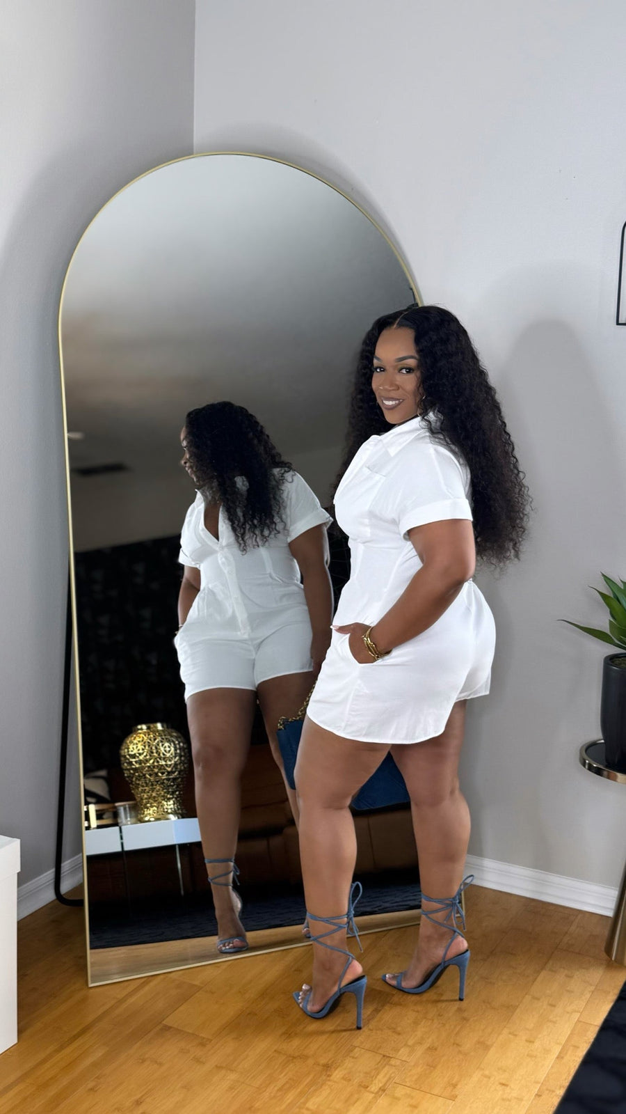 Casual Slay Romper-White