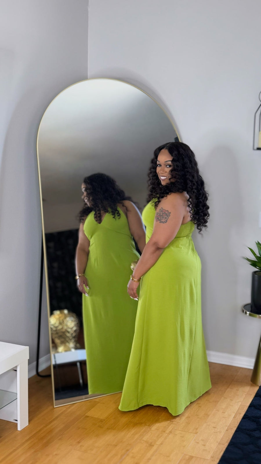 Lola Maxi Dress- Chartreuse