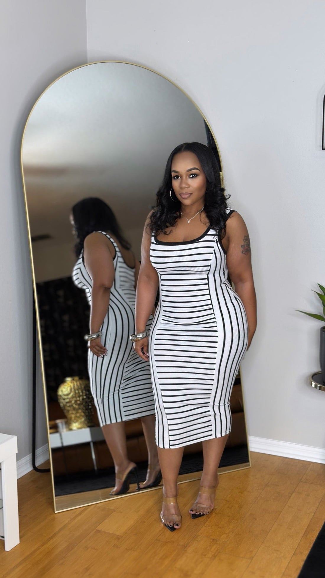 Striped Midi Dress