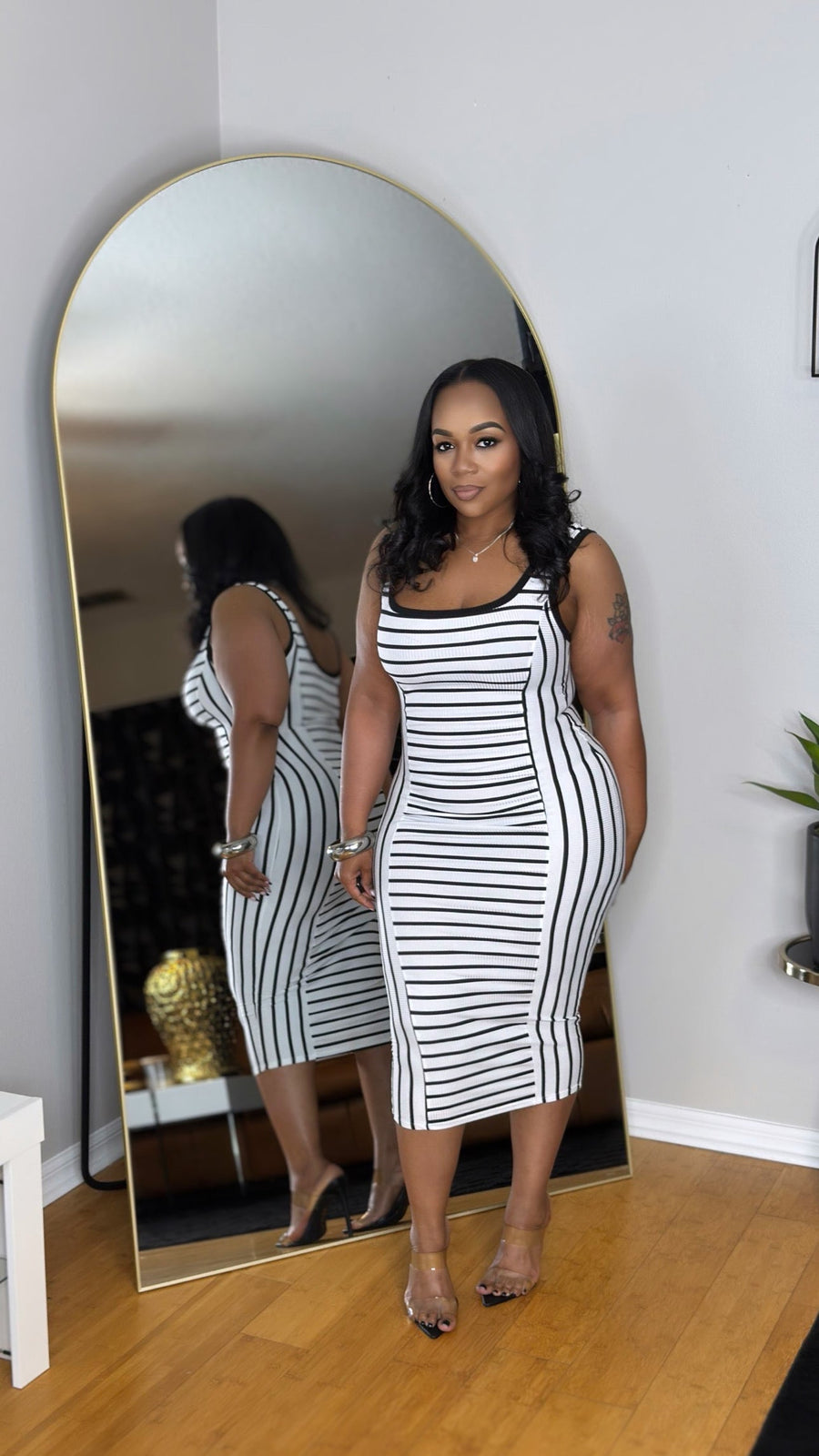 Striped Midi Dress