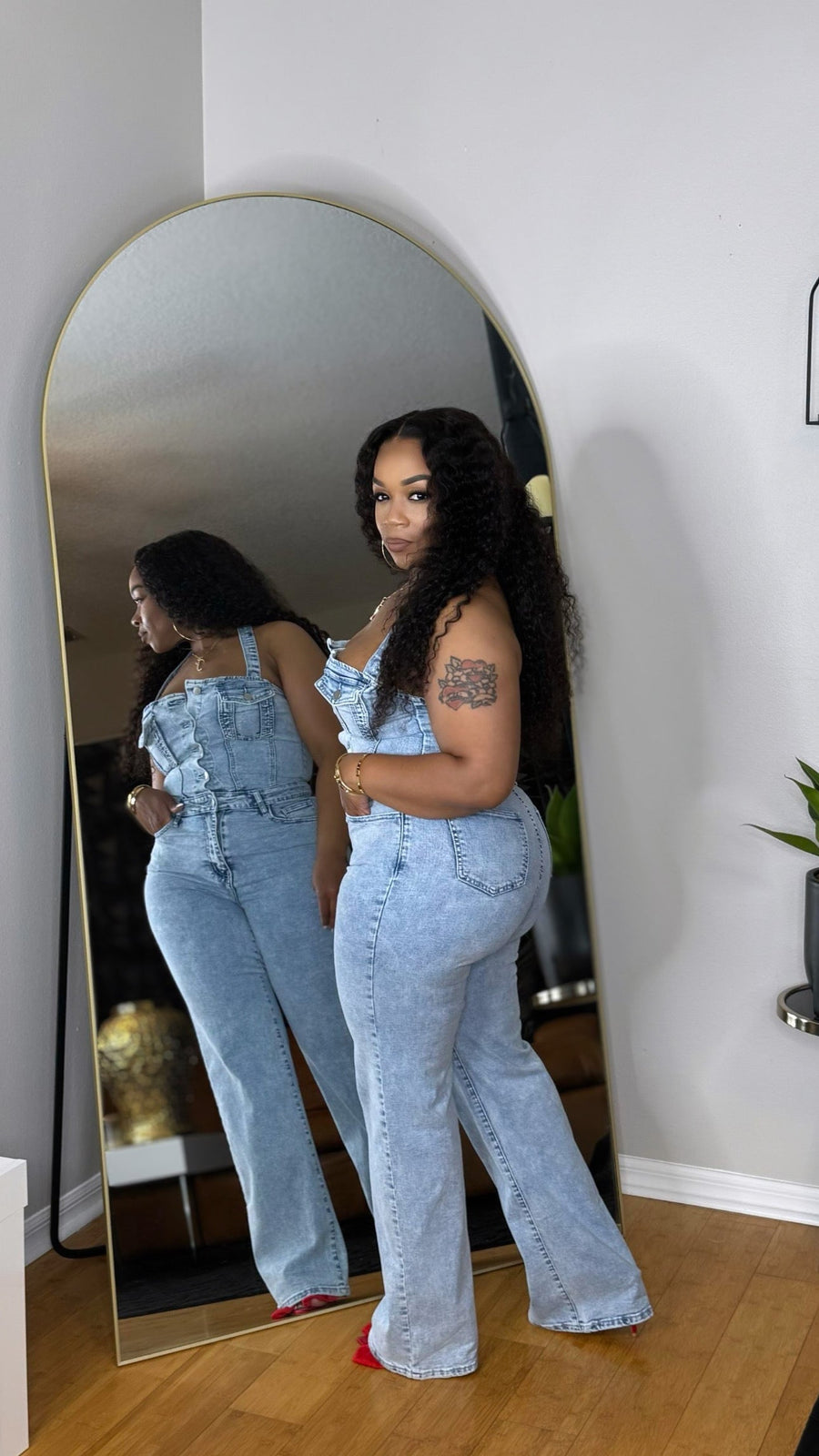 You Like it Jumpsuit- Blue
