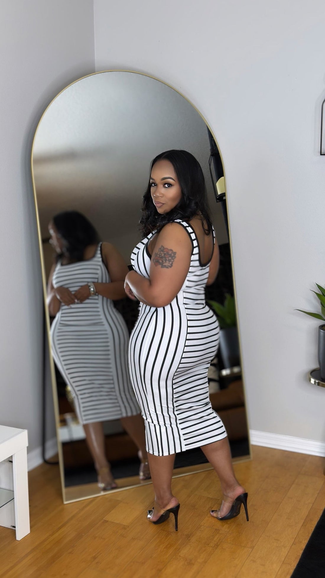 Striped Midi Dress