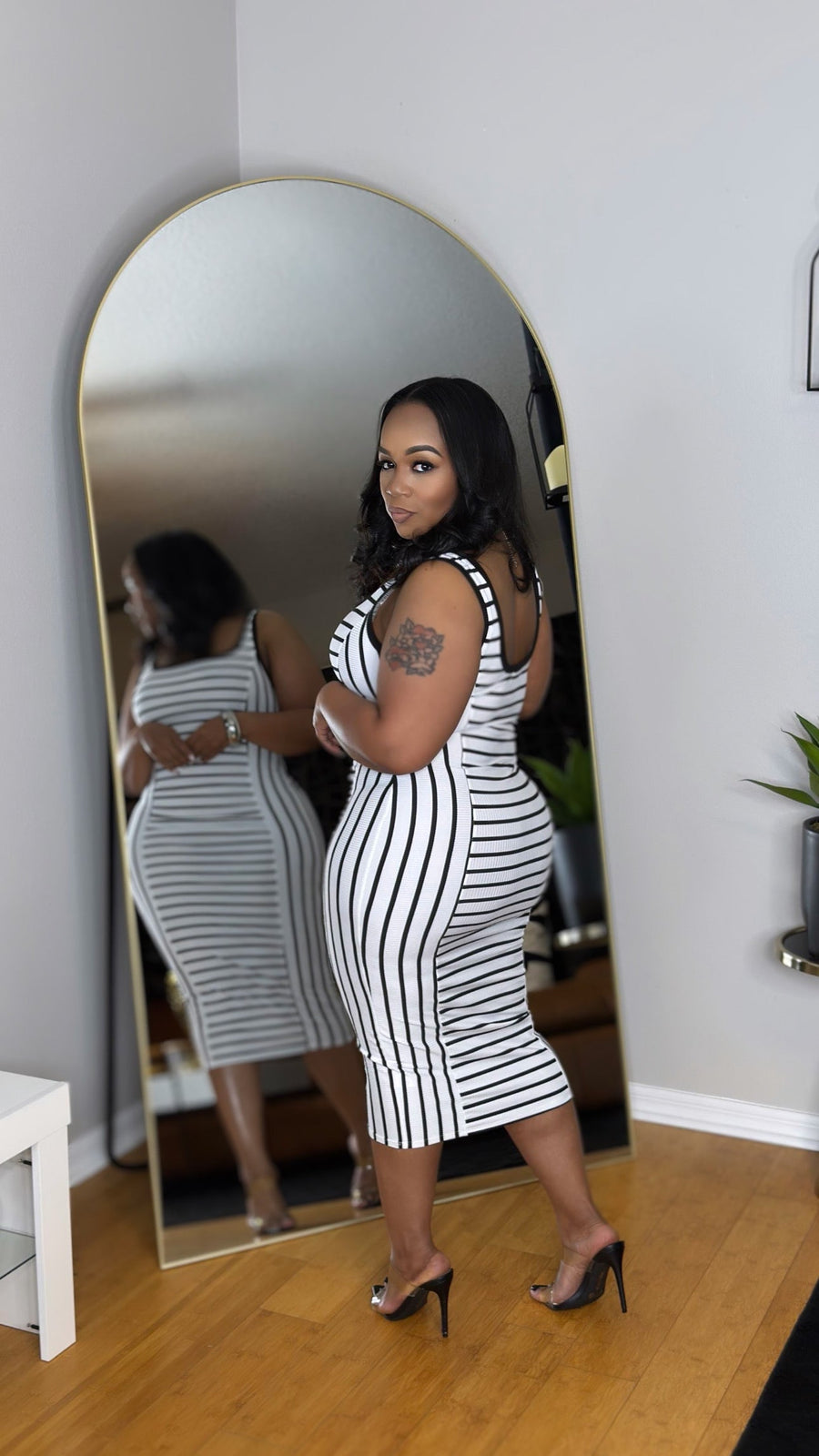 Striped Midi Dress